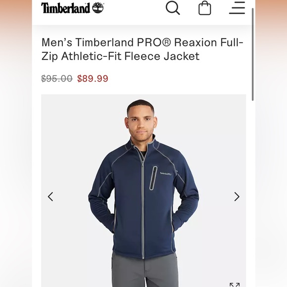 NWT 2/$80 Timberland PRO athletic fit full zip jacket heathered navy men’s XL